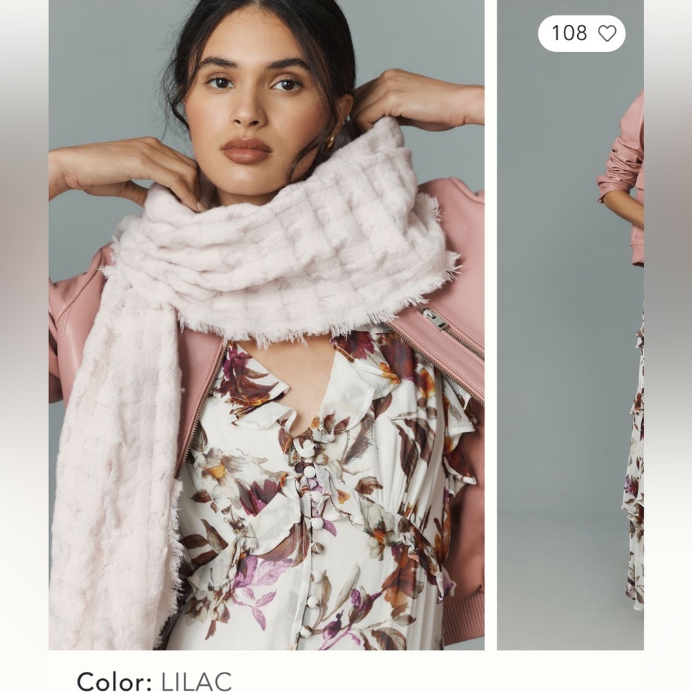 NWT Anthropologie lilac baskets weave scarf/wrap